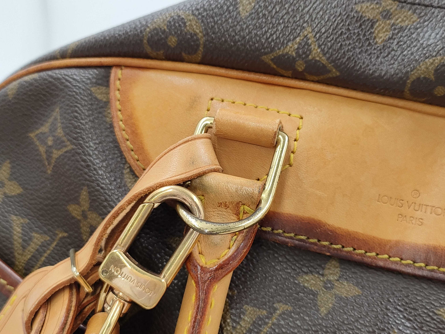 LOUIS VUITTON Monogram M47270 Deauville Handbag VI0927 with Shoulder Strap