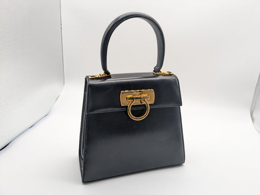 Salvatore Ferragamo Gancini 2-Way Handbag with Strap