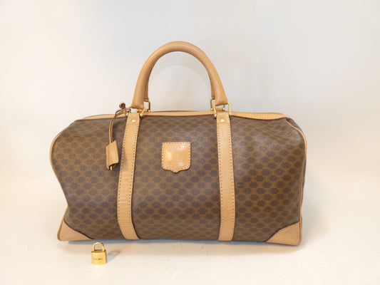 CELINE Macadam PVC Boston Handbag
