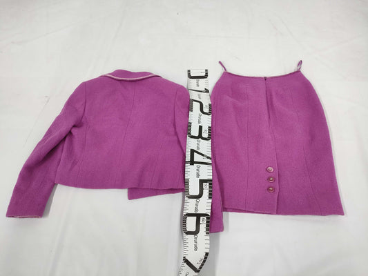 CHANEL Purple Jacket/Skirt Set, Size 34, Other Apparel