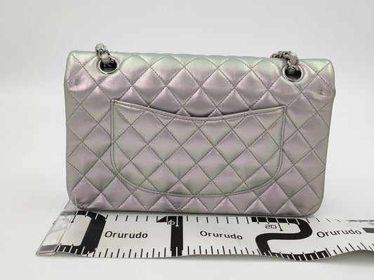 CHANEL Lambskin W25 Rampoule Silver Shoulder Bag