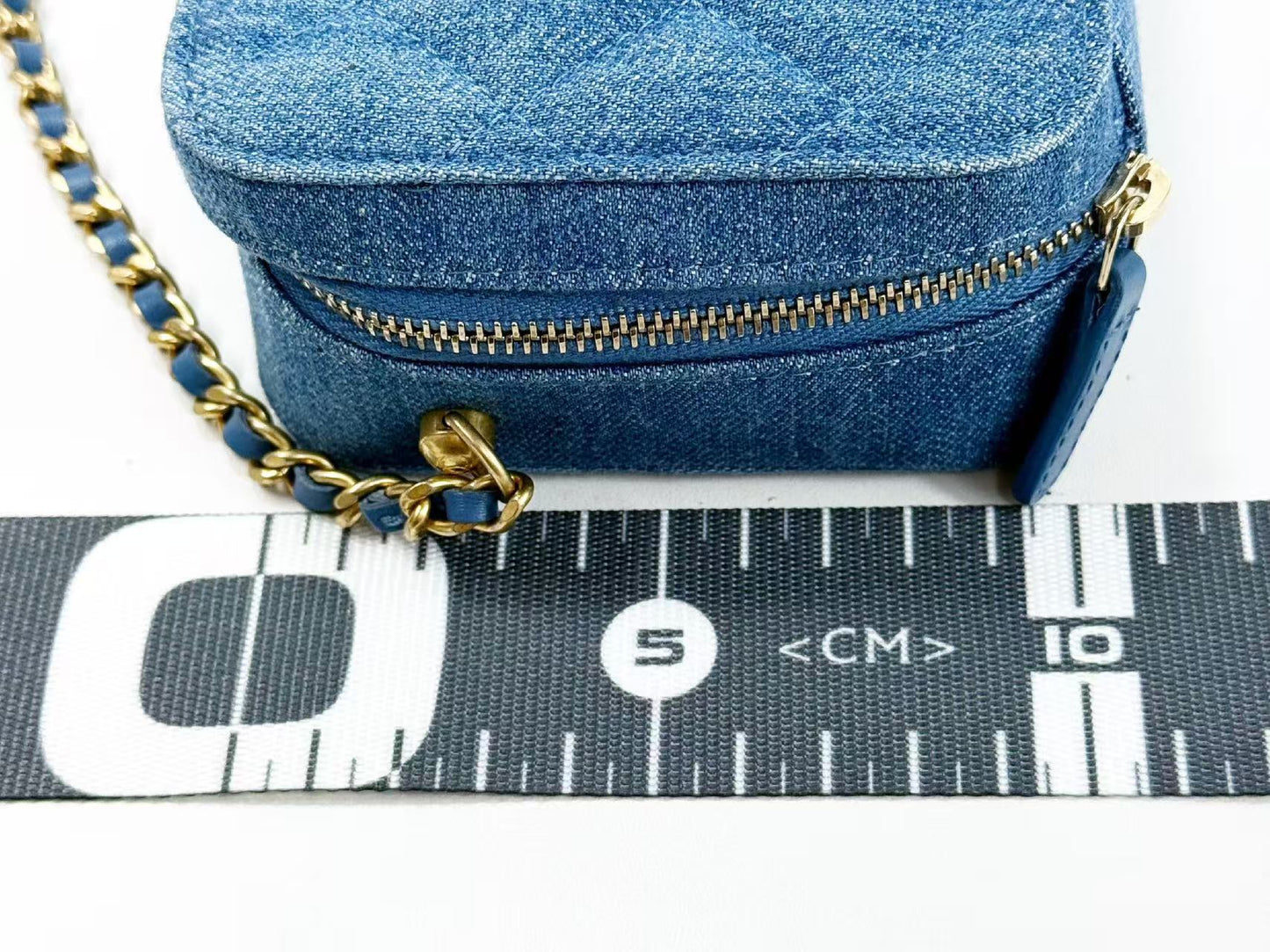 CHANEL Denim Matelasse Crushed Shoulder Bag, 15cm Wide, Approx. 31st Series, with Seal, Vintage Gold Hardware, 31853913