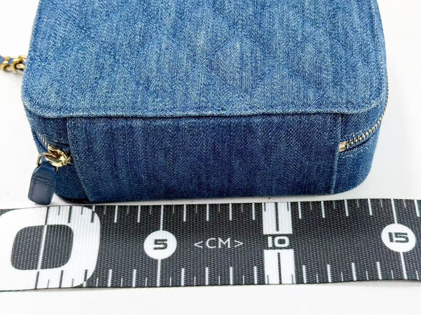 CHANEL Denim Matelasse Crushed Shoulder Bag, 15cm Wide, Approx. 31st Series, with Seal, Vintage Gold Hardware, 31853913