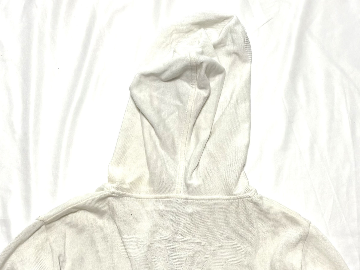 CELINE Hooded Off-White Cardigan, Size 130