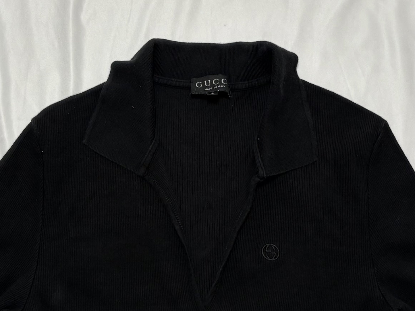 GUCCI GG Interlocking Skipper Shirt, Black, Size L