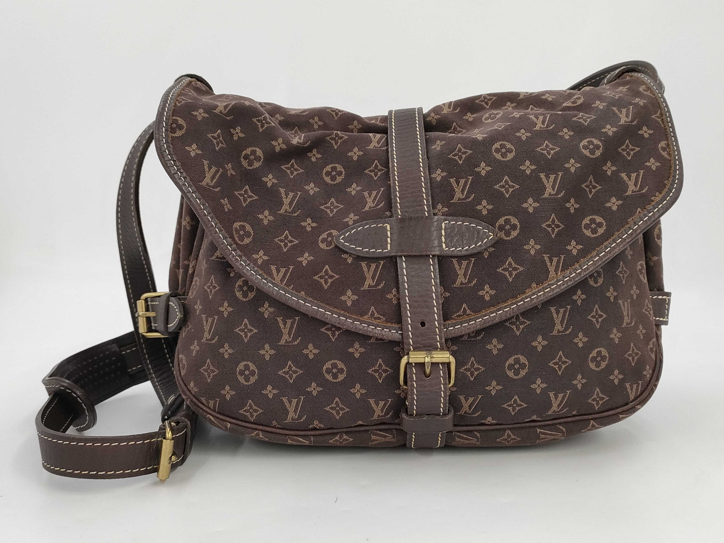 LOUIS VUITTON Louis Vuitton Mini Lin Saumur Shoulder Bag