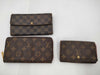 LOUIS VUITTON Monogram 3-Piece Wallet Set: Zippy Wallet, Damier Wallet, Portefeuille Sarah Wallet, and Porte Monne Zip Wallet