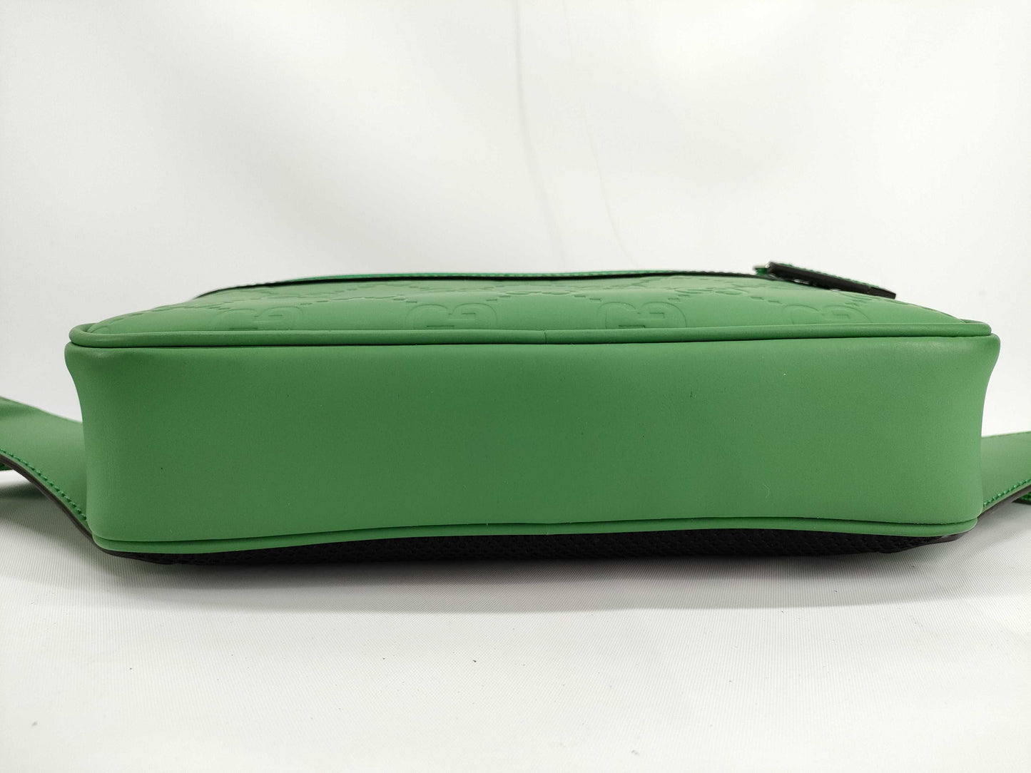 GUCCI GG GUCCI Rubber Effect Green Leather 771422 Body Bag Bum Bag Waist Bag