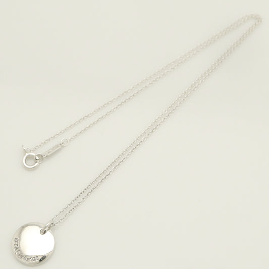 Tiffany & Co. Notes Letter Round Initial Y Disc Necklace in Sterling Silver - Weight: 3.01g
