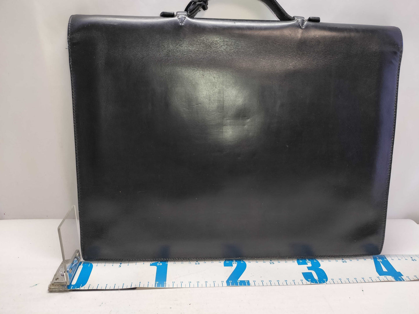 HERMES Sac a Depeche Black Business Bag with Gold Hardware and 〇R Stamp