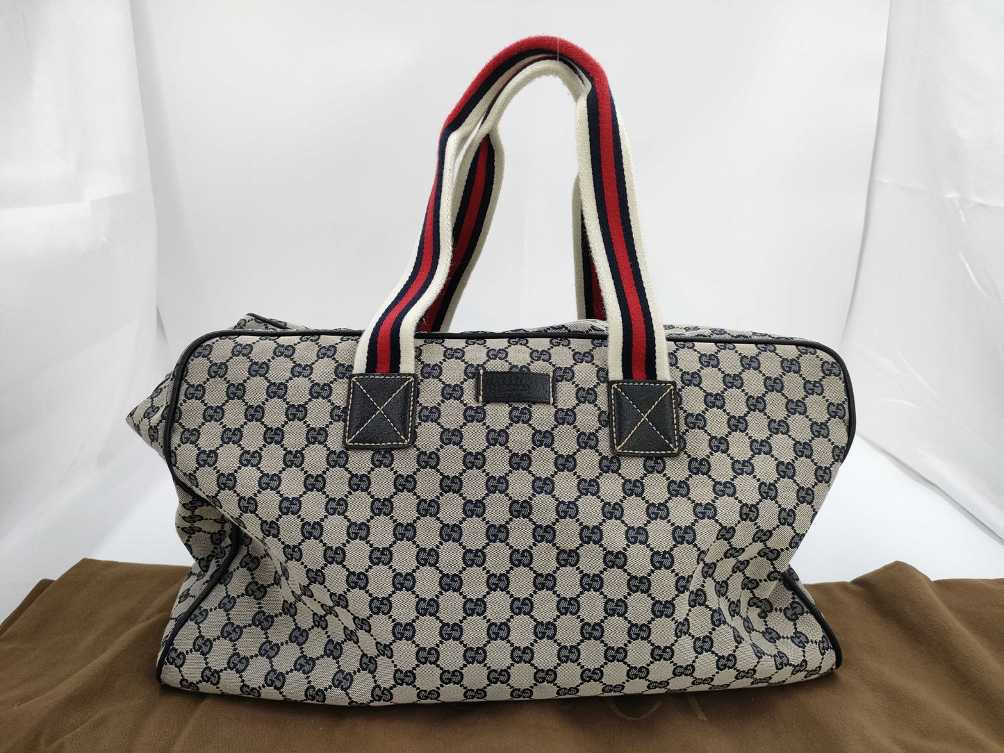 GUCCI Sherry Line Boston Bag Canvas Boston Bag