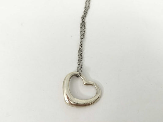 Tiffany & Co. Tiffany & Co. Open Heart Necklace, 925, Non-Original Chain Necklace