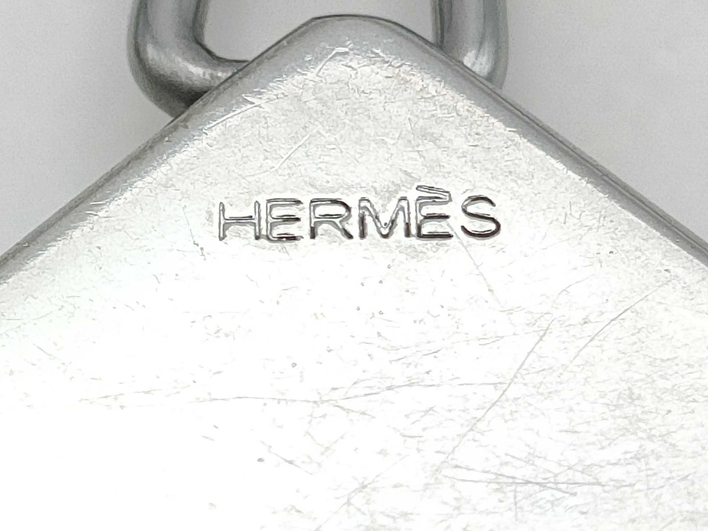 HERMES 1+1=1 Silver Plate Necklace with Non-Original Chain