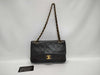 CHANEL Matelasse 23 Lambskin Double Flap Double Chain Bag in Black with Gold Hardware, 2856118, No. 2, A01113 Shoulder Bag