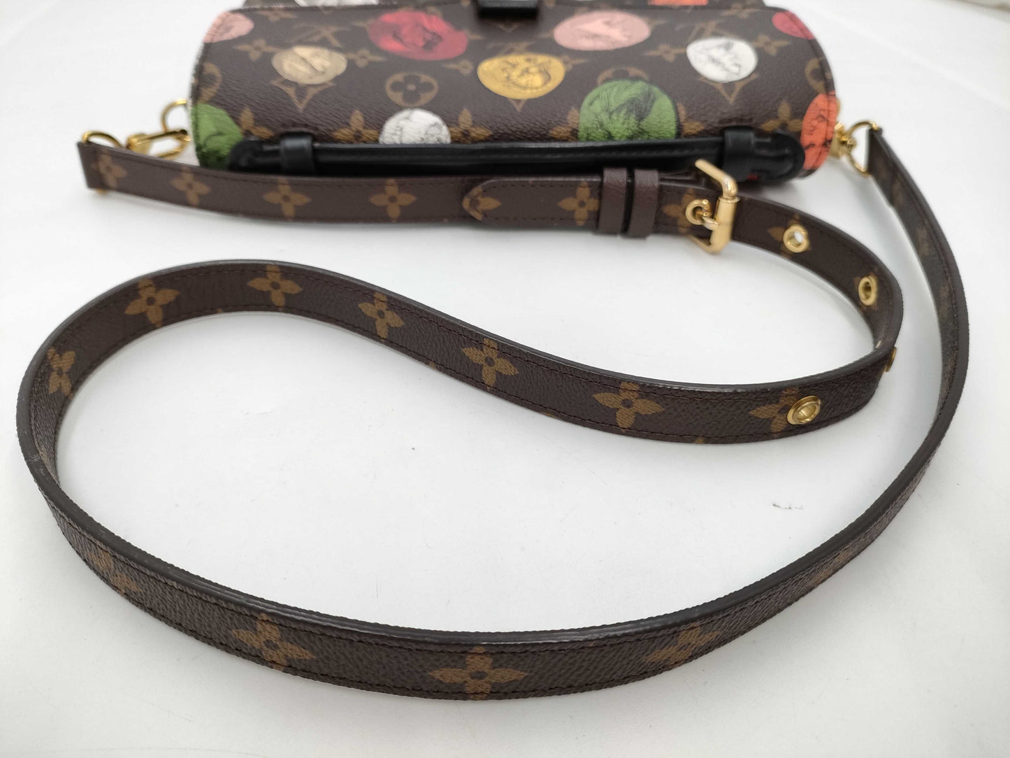 LOUIS VUITTON Monogram Pochette Metis with Shoulder Strap, Fornasetti Shoulder Bag