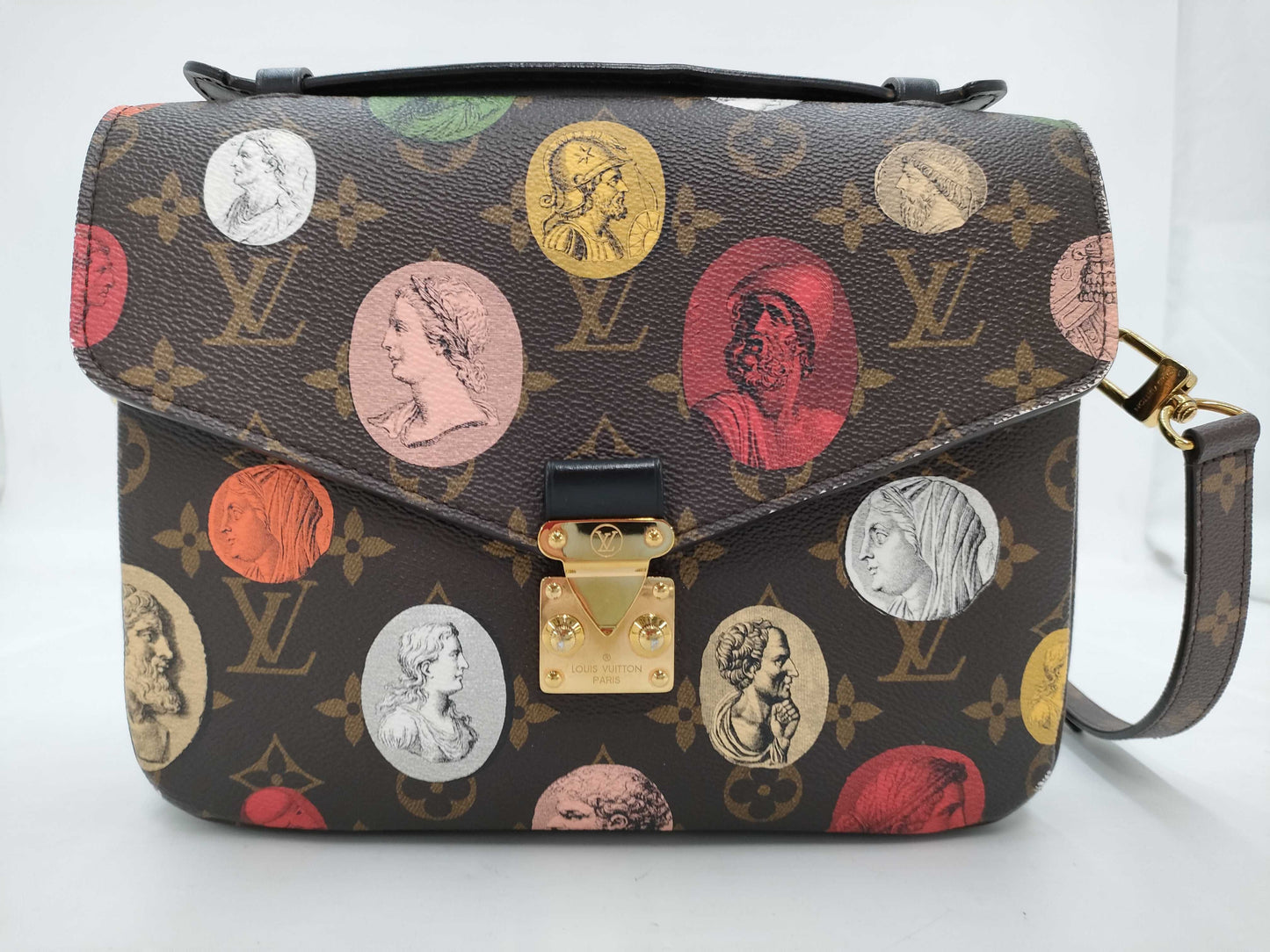 LOUIS VUITTON Monogram Pochette Metis with Shoulder Strap, Fornasetti Shoulder Bag