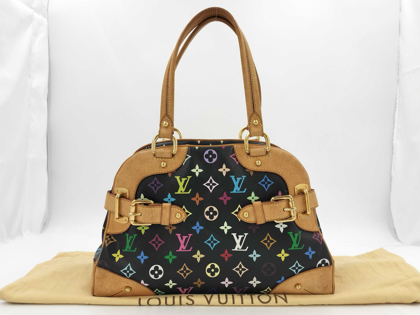 LOUIS VUITTON Monogram Multicolore Claudia Noir Handbag M40194