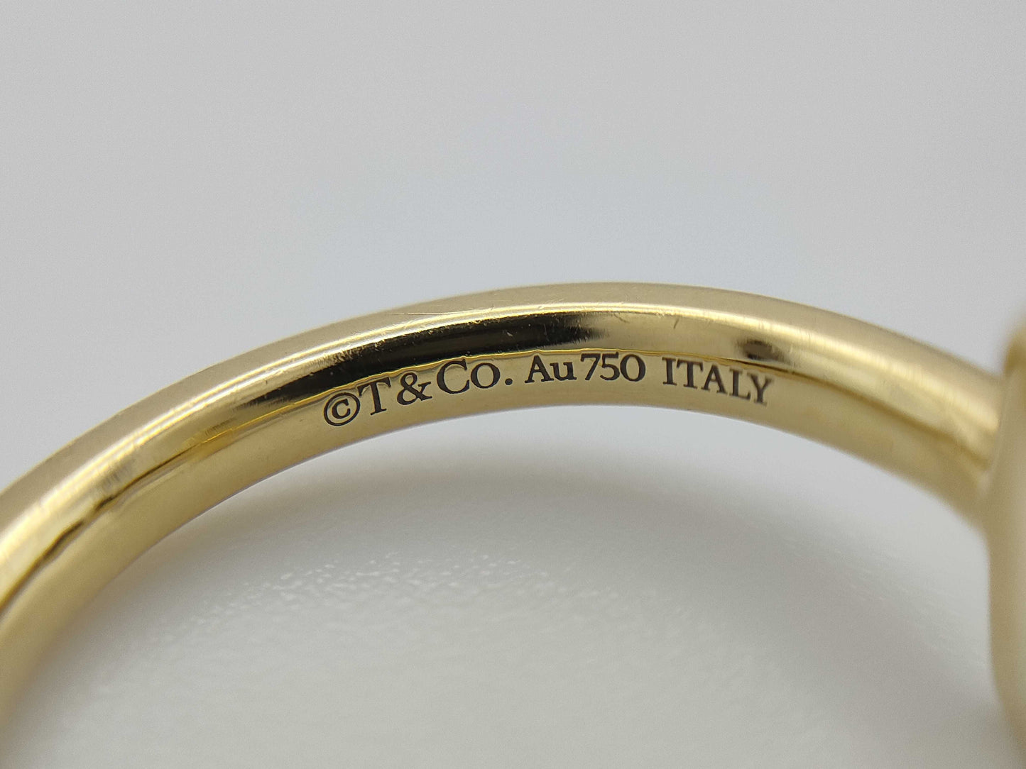 Tiffany & Co. T One Narrow Diamond Ring in Yellow Gold and Au750, 3.8g