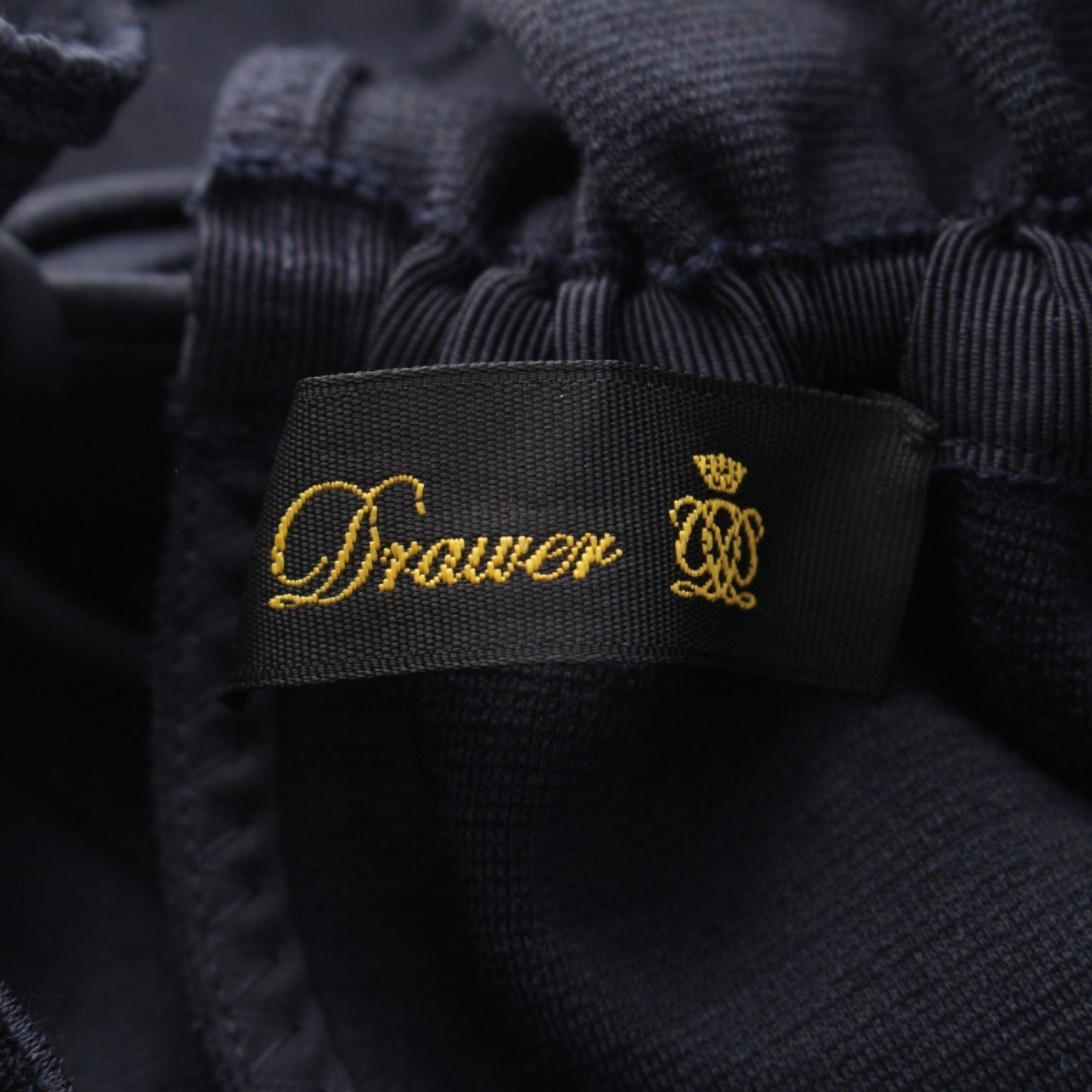 Drawer 24 Wool Ruffle Drawcord Sweatshirt 6512-299-0721 Navy Drawer 1 Tops