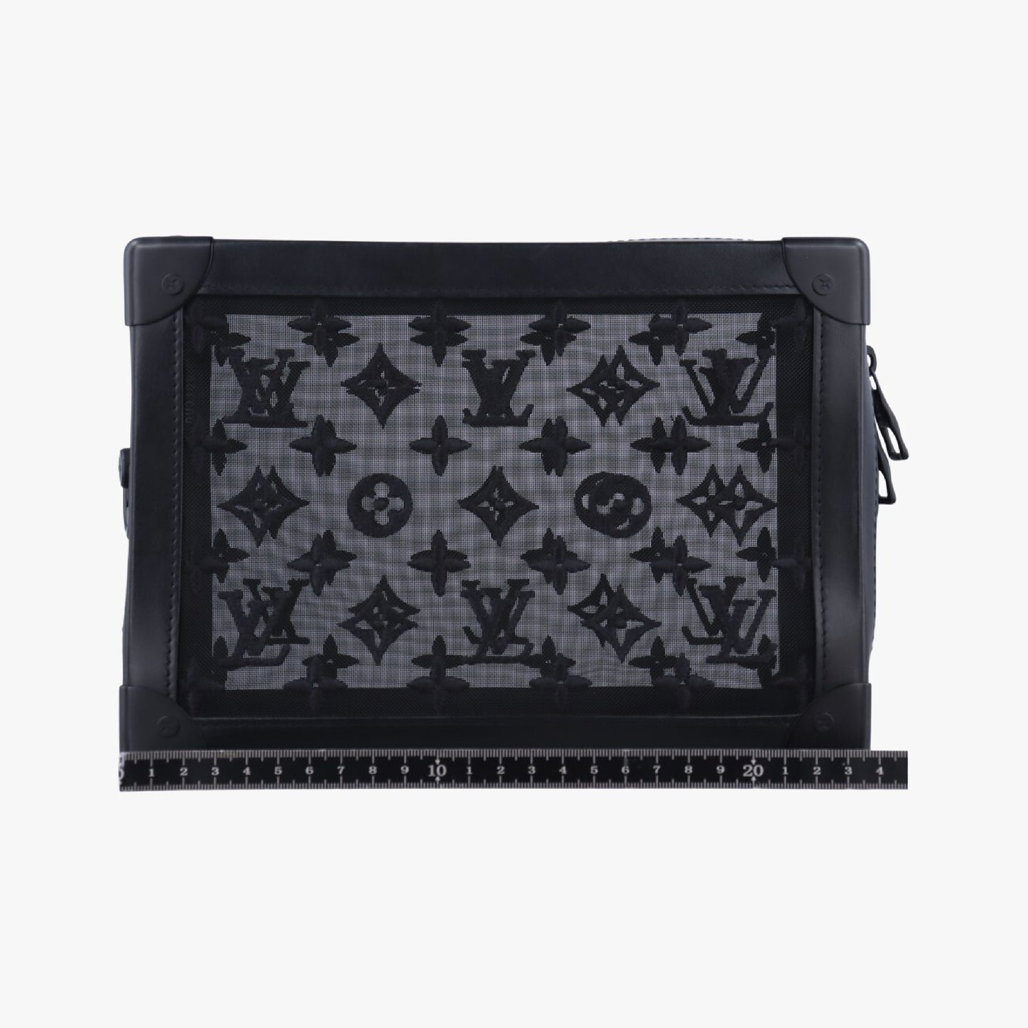 LOUIS VUITTON Soft Trunk Noir Monogram Mesh and Calf Leather Shoulder Bag M53964DU3109