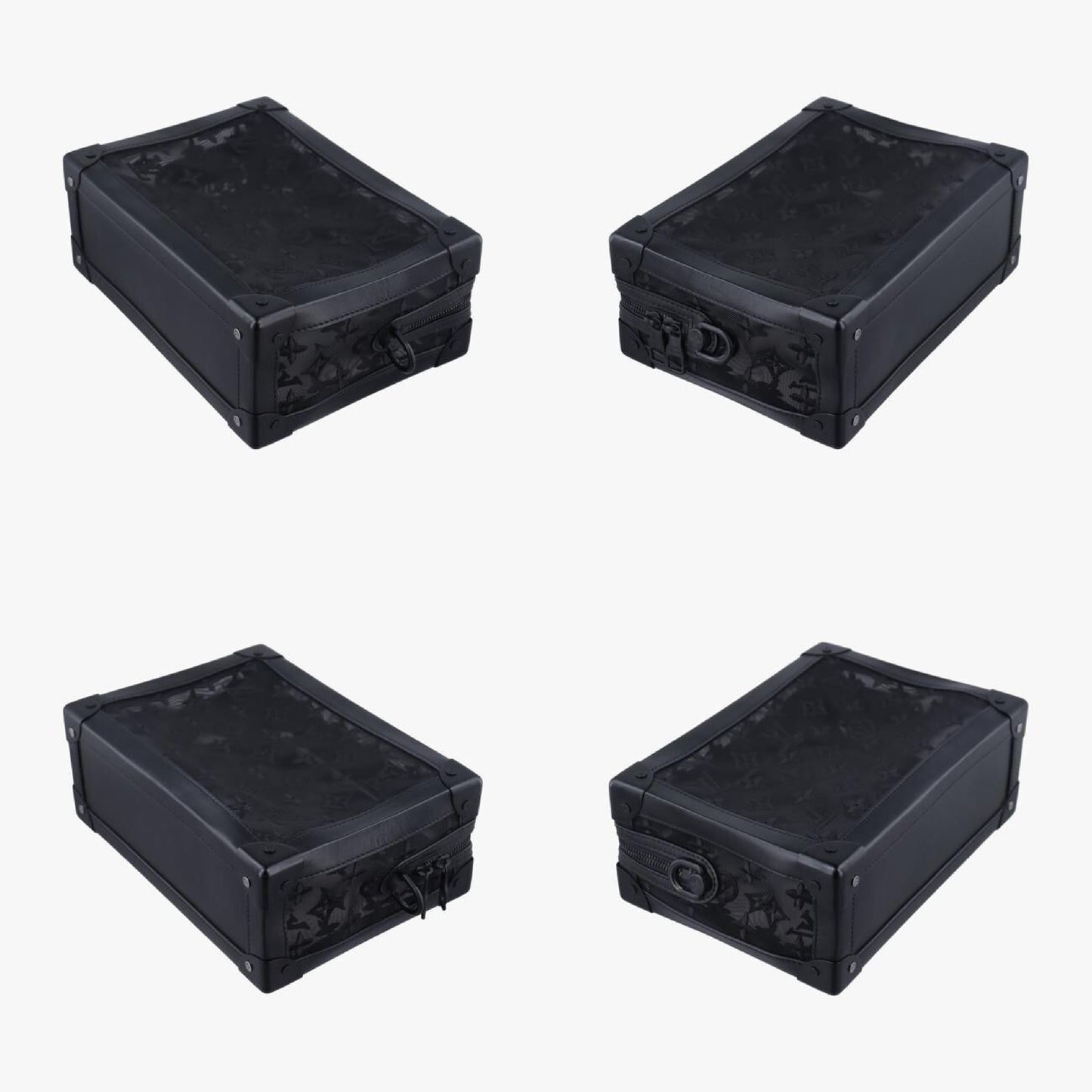 LOUIS VUITTON Soft Trunk Noir Monogram Mesh and Calf Leather Shoulder Bag M53964DU3109