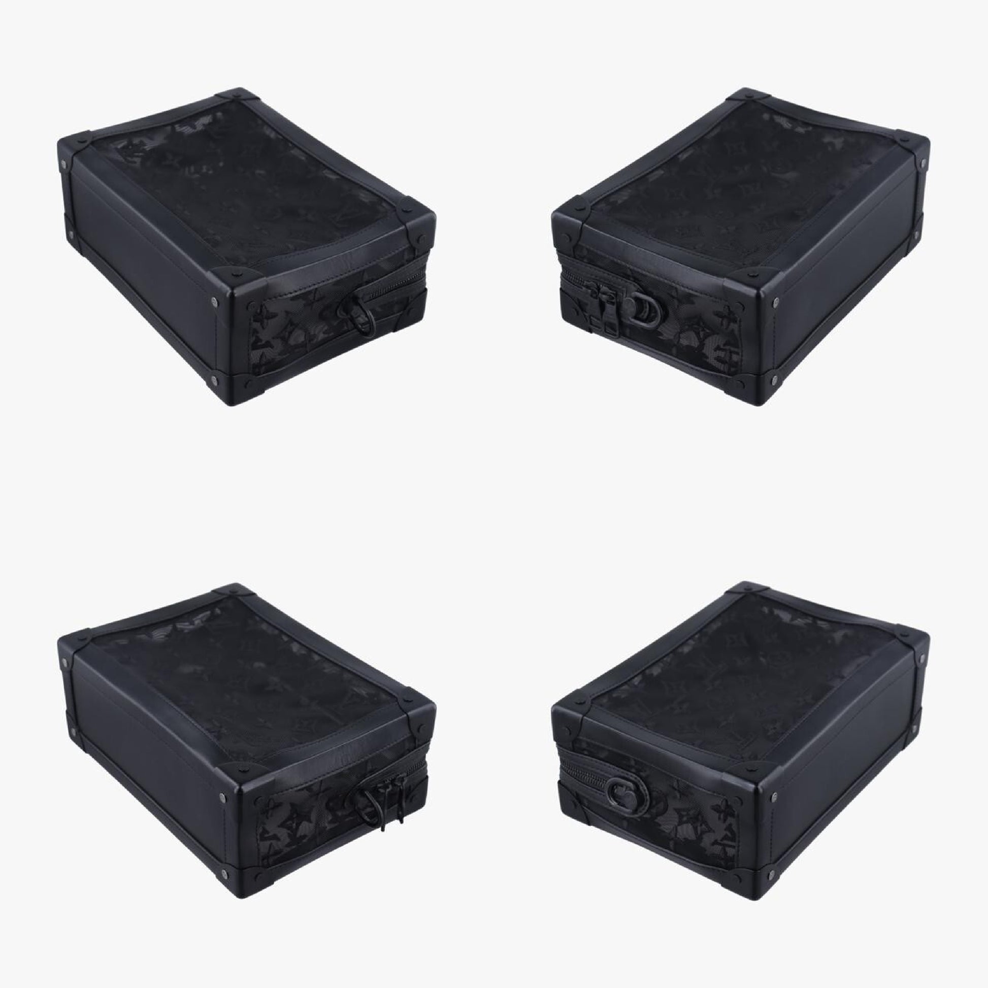 LOUIS VUITTON Soft Trunk Noir Monogram Mesh and Calf Leather Shoulder Bag M53964DU3109