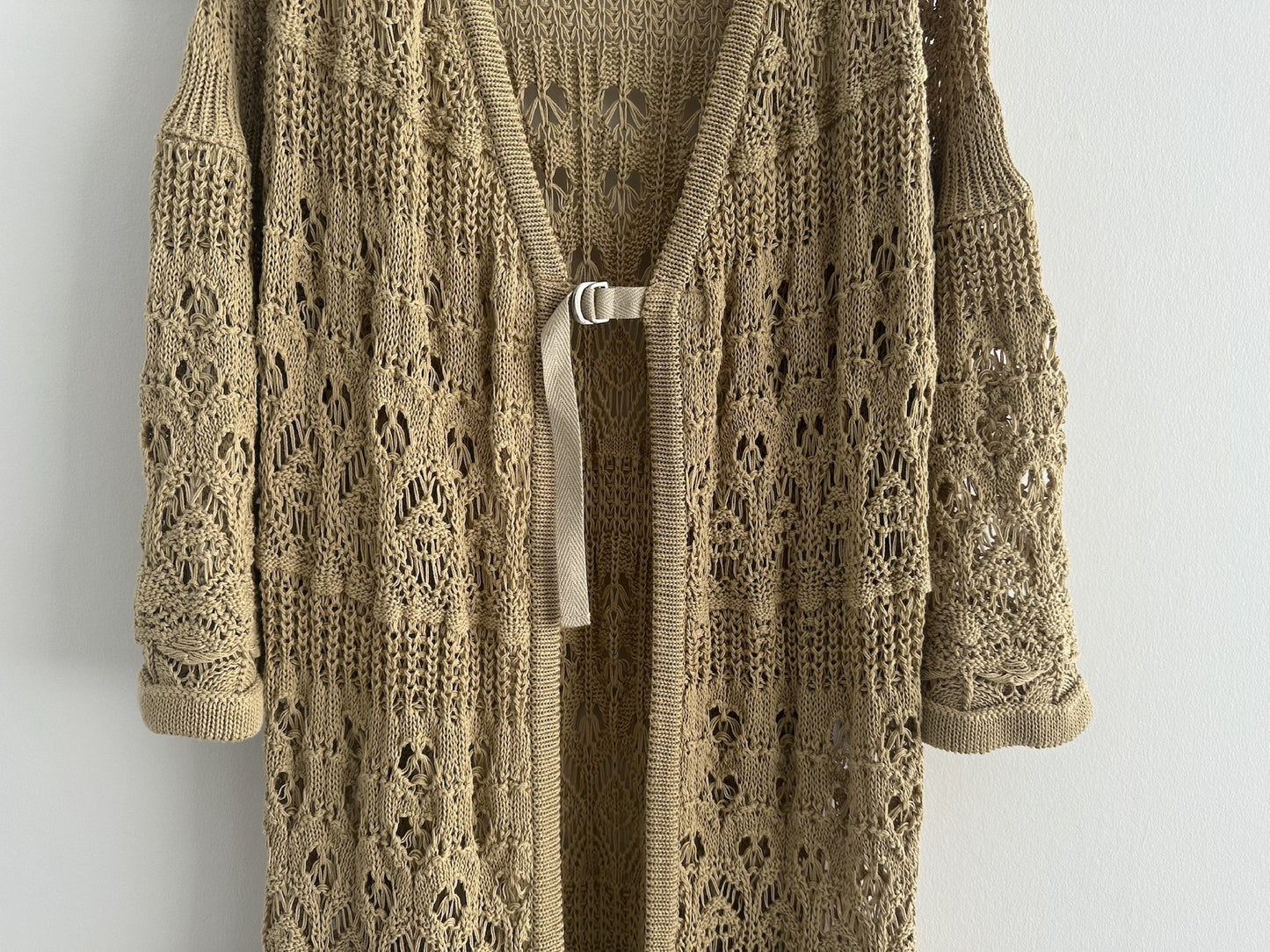 Uhr Crochet Knit Coat, Long Cardigan, Free Size, with Tags