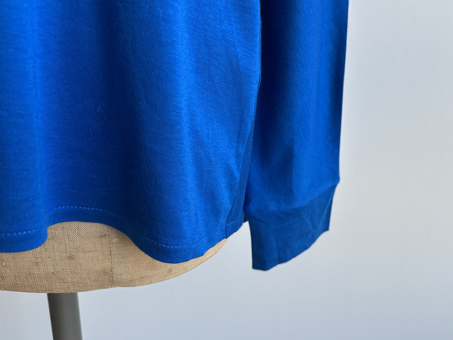 COGTHEBIGSMOKE Back Flare Turtleneck Top Blue Top