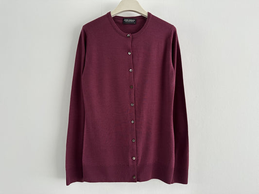 JOHN SMEDLEY John Smedley Classic Crew Neck Cardigan, Women's Size Small