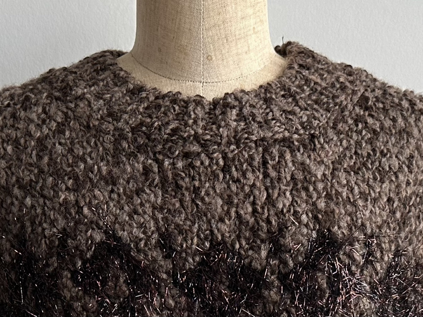 ROBERTO COLLINA Baby Alpaca Knit Vest, Brown, Size Small, with Tags