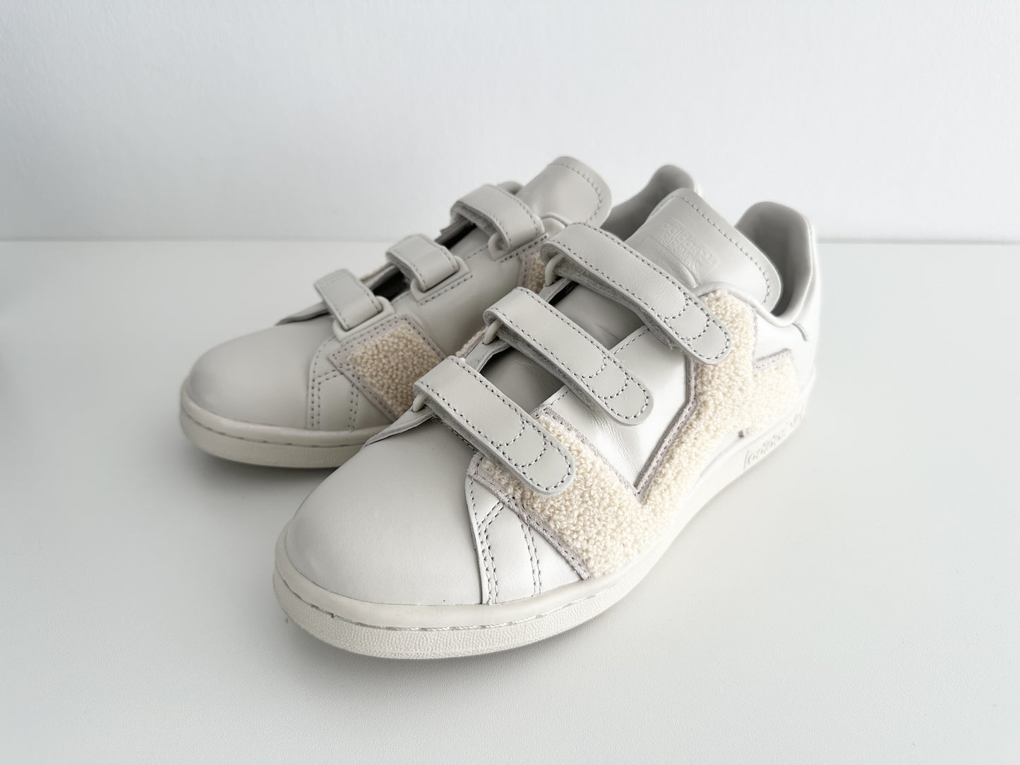 RAF SIMONS x adidas collaboration sneakers, white, UK size 5