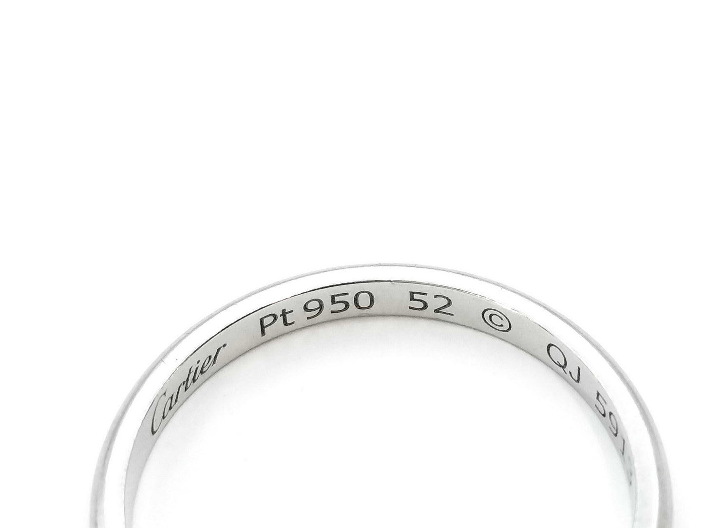 Cartier Band #52 PT950 2.5g Ring