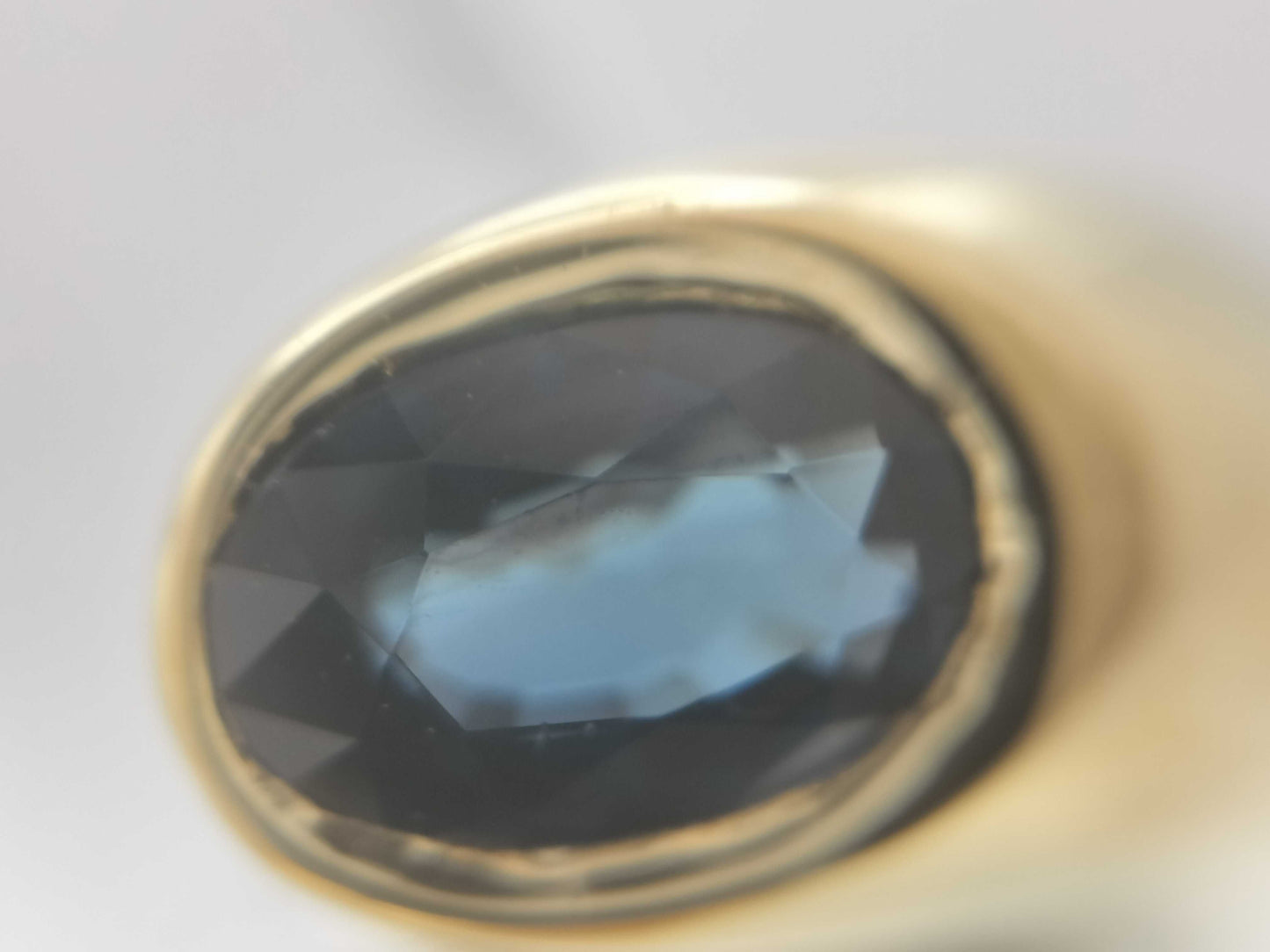 Cartier Ellipse #49 Sapphire Yellow Gold 750 10.6g Ring