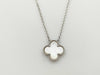 Van Cleef & Arpels Vintage Alhambra Mother of Pearl Necklace in WG Au750, 5.3g