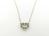 Tiffany & Co. Sentimental Heart Emerald and Diamond Necklace in Yellow Gold 750, 3.4g