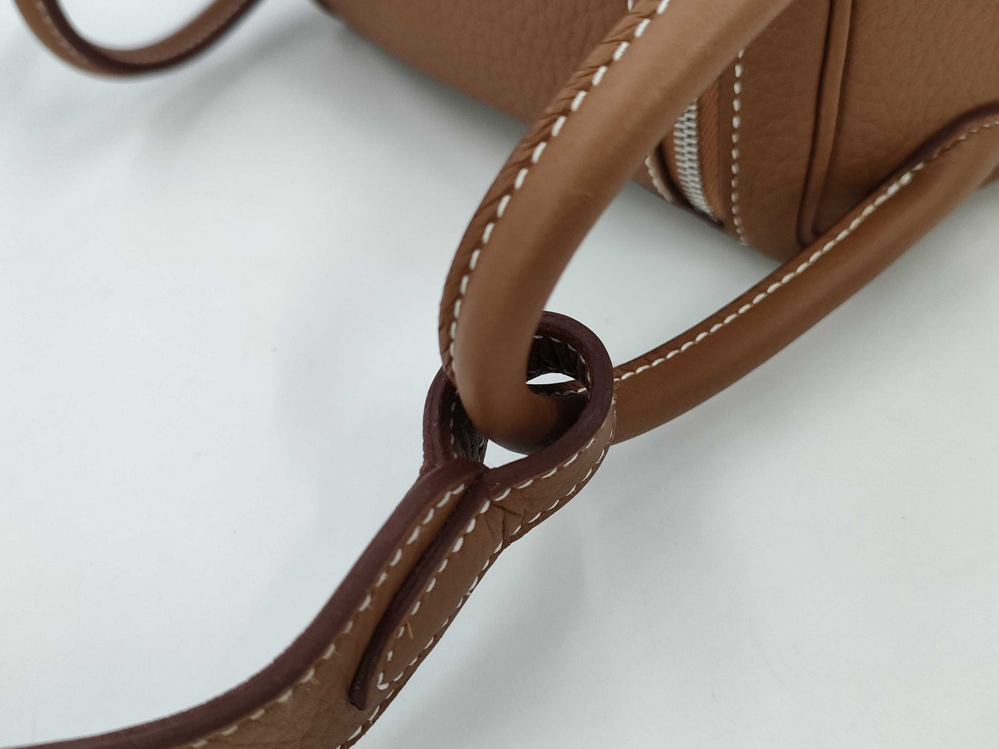 HERMES Lindy Mini Shoulder Bag in Taurillon Gold with Silver Hardware and K Stamp, with Protective Seal