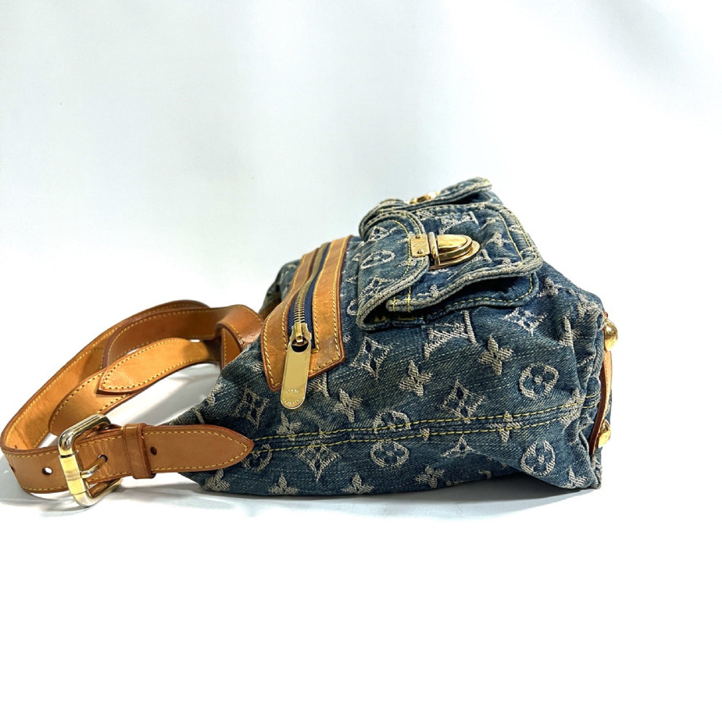 LOUIS VUITTON Louis Vuitton Baggy PM Monogram Denim Shoulder Bag M95049