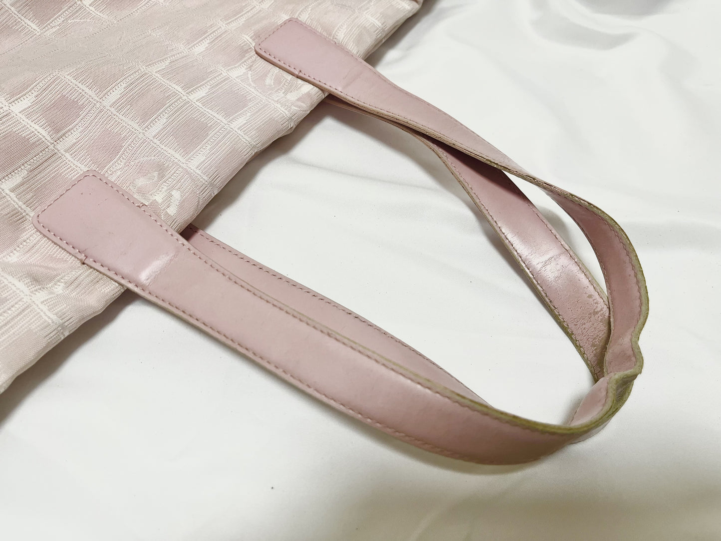 CHANEL New Travel Line Tote Bag, Nylon, Pink, with Serial Number Seal, Handbag