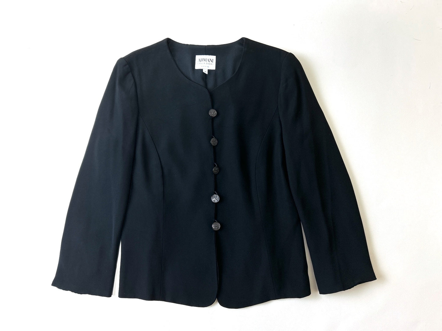 ARMANI COLLEZIONI Formal Collarless Jacket, Women's, Size 40