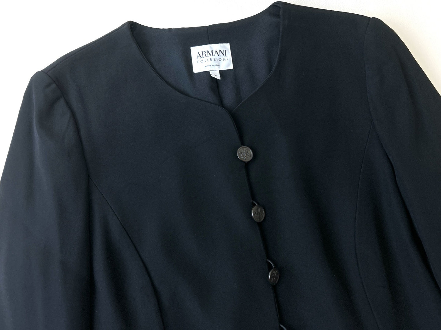 ARMANI COLLEZIONI Formal Collarless Jacket, Women's, Size 40