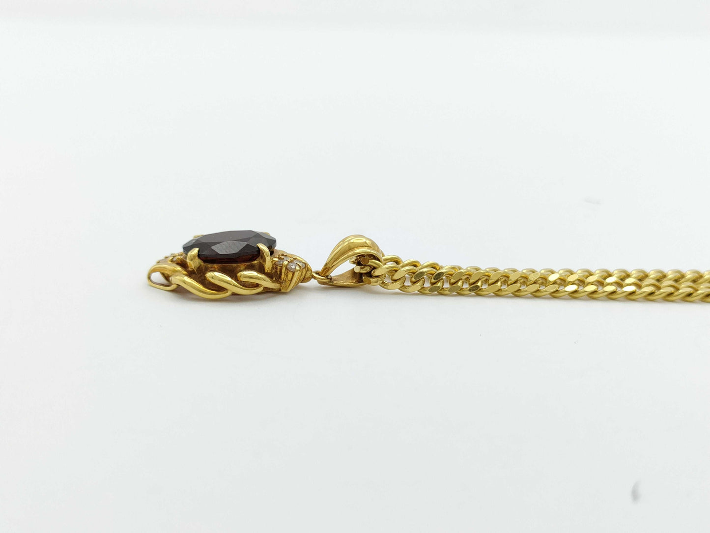 Colored Stone 2.84ct D0.09ct K18 18.2g Necklace