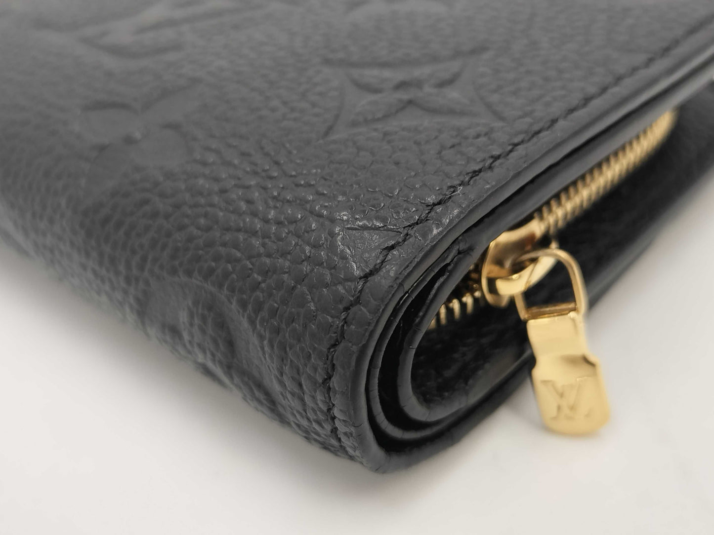 LOUIS VUITTON Louis Vuitton Monogram Empreinte Portefeuille Claire Bifold Wallet in Black with RFID Tag and Box
