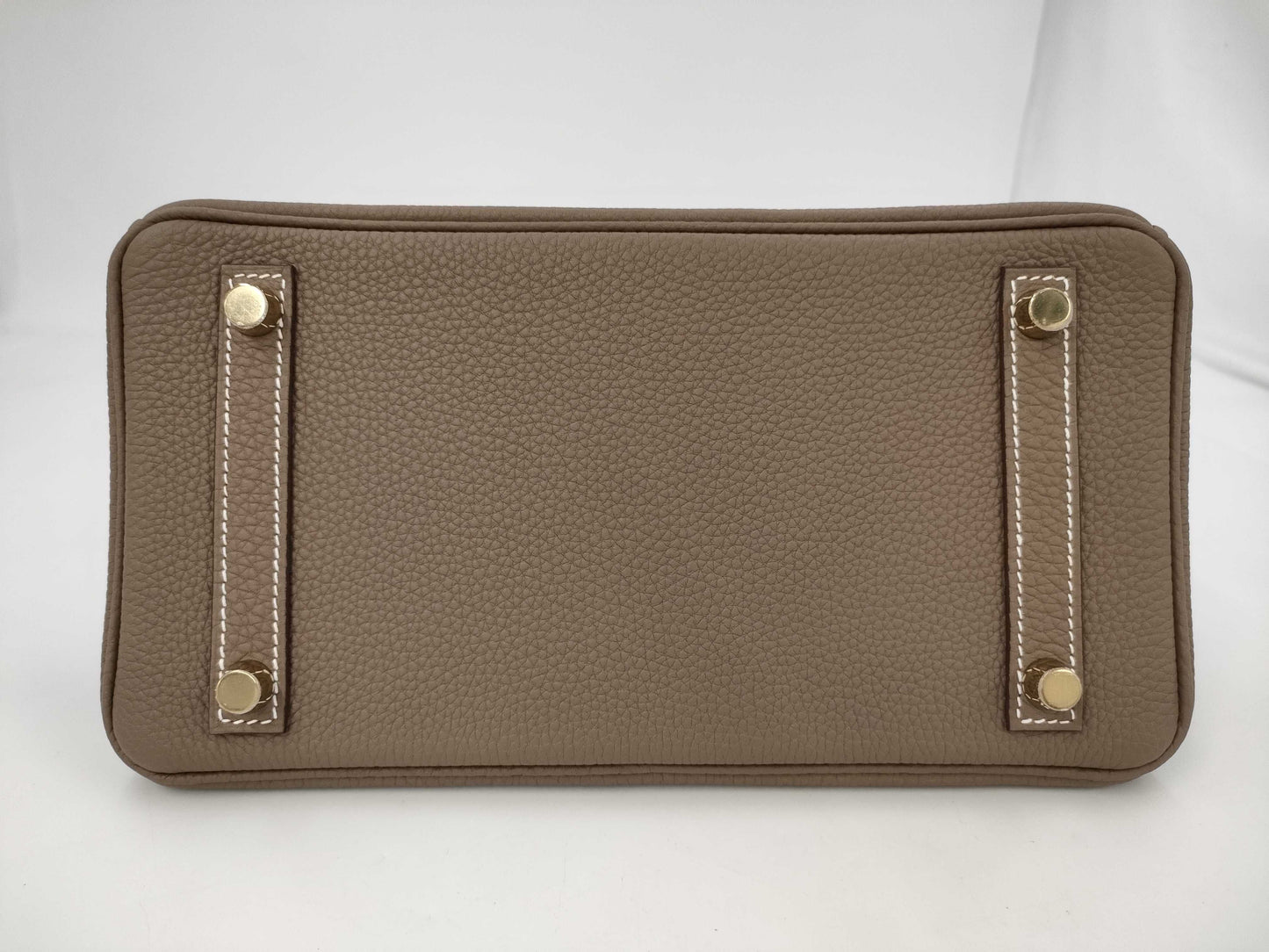 HERMES Birkin 25K Togo Etoupe Gold Hardware Handbag
