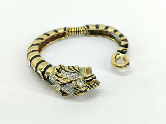 Kenneth Jay Lane Tiger Rhinestone Bracelet/Bangle