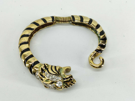 Kenneth Jay Lane Tiger Rhinestone Bracelet/Bangle