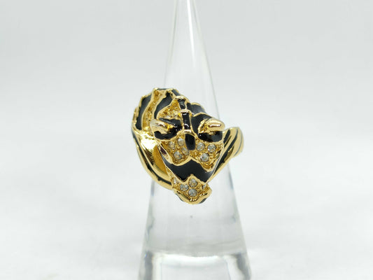 Kenneth Jay Lane Zebra Rhinestone Ring