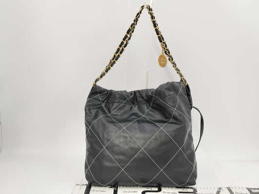 CHANEL Chanel 22 Black Shoulder Bag