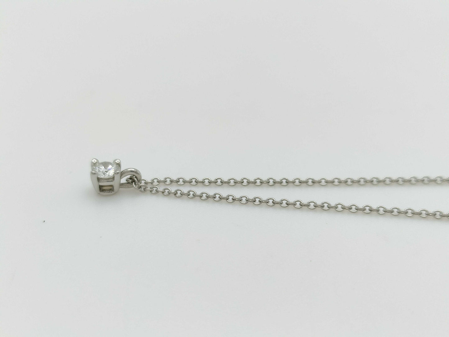Tiffany & Co. Solitaire 1PD PT950 2.7g Necklace
