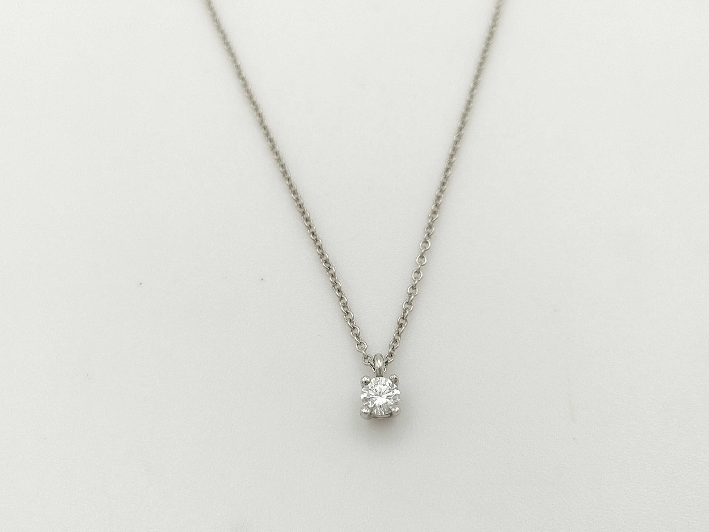 Tiffany & Co. Solitaire 1PD PT950 2.7g Necklace