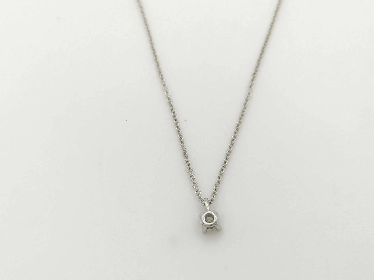 Tiffany & Co. Solitaire 1PD PT950 2.7g Necklace